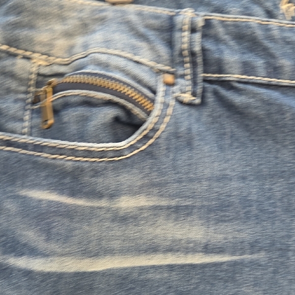 Ariya Blue Skinny Jeans Western Fancy with Stretch Denim 15 - Picture 3 of 13